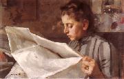 Anders Zorn Emma Zorn reading oil painting reproduction